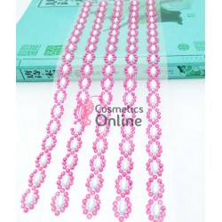 Strasuri din acril pentru make-up, par sau corp cu adeziv SGS020BB Roz de 2-8mm 792 buc cu perle